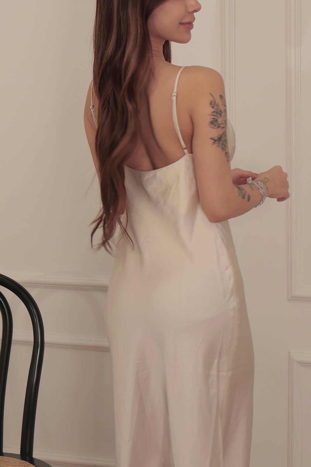 EMMA DRESS CREAM SILKY 002