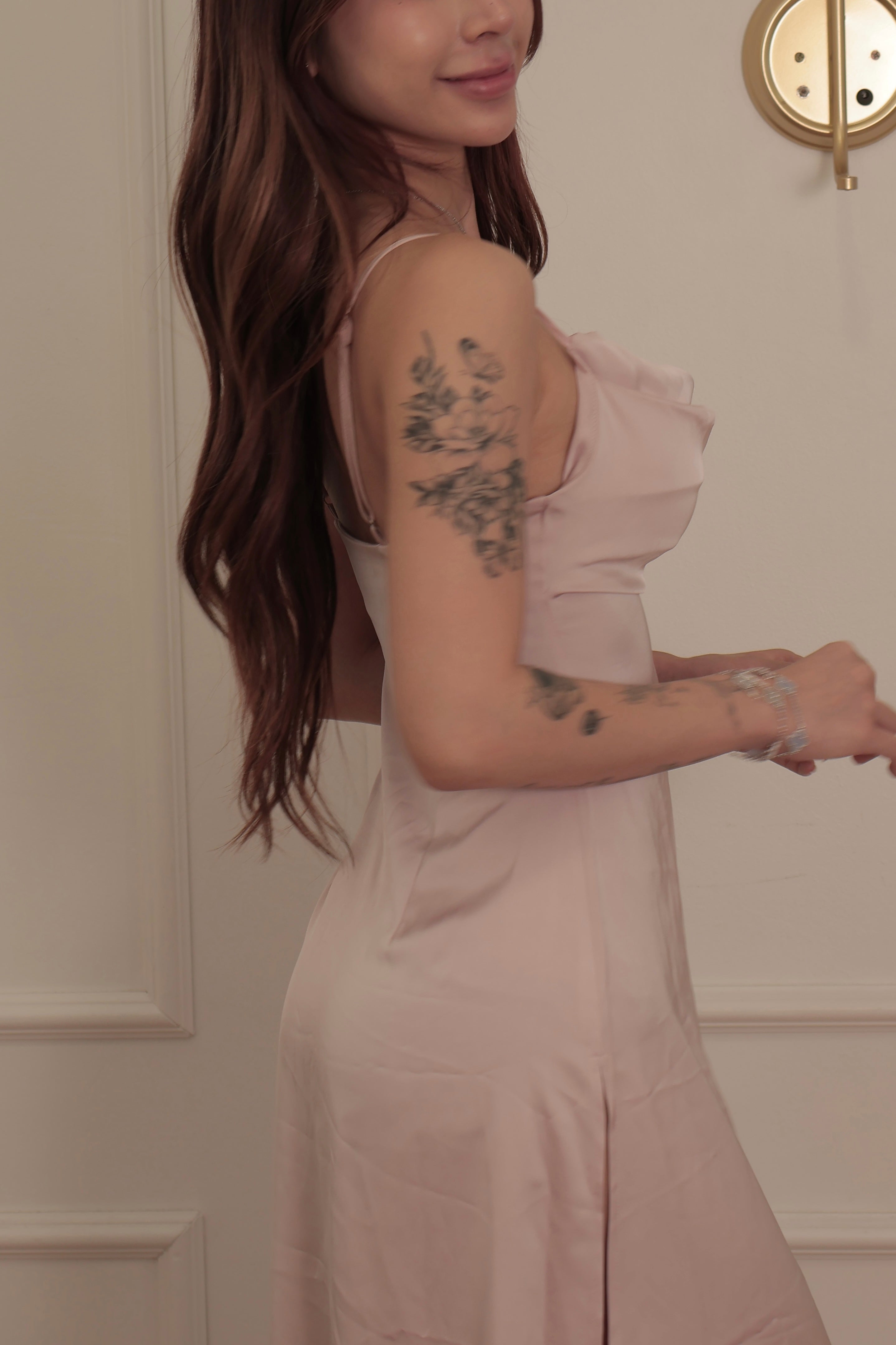 EMMA DRESS PINK SILKY 003